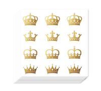 AHANDMAKER 240Pcs Gold Crown Self-Adhesive Stickers, Waterproof Crown Stickers Decorative Paper Decals for Planner Calendar Journals Scrapbook Crafting Arts Party Decor Gift Bag Envelope Seal
