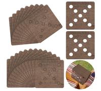 AHANDMAKER 24Pcs Square Weaving Cards, 1.97Inch 9 Holes Wood Tablet Weaving Cards, Wood Loom Cards Handmade Weaving Tool Weaving Supplies for Knitting Loom or Inkle Loom Accessories, Coconut Brown