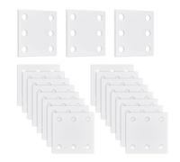 AHANDMAKER 24Pcs Square Weaving Cards, 2x2 Inch Acrylic Loom Cards Handmade Weaving Tool Tablet Weaving Loom Weaving Supplies, Weaving Sheet for Knitting Loom Accessories, White (Hole: 6mm)