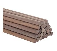 AHANDMAKER 25Pcs Dowel Rod Wood Sticks, 5/16x11.8 Inch Walnut Wooden Dowel Rods, Wood Dowels for Crafts, Wooden Craft Sticks for DIY Braiding Tapestry, Woodworking Building Model Material