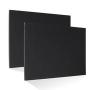 AHANDMAKER 2Pcs 1/4 Inch Thick HDPE Sheet, 12 x 8 Inches High Density Polyethylene Sheets Rectangle Solid Plastic Board for Industrial Projects Engineering Home Decoration DIY Crafts, Black