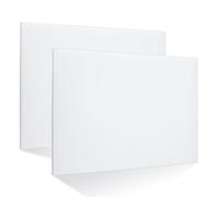 AHANDMAKER 2Pcs 1/4 Inch Thick HDPE Sheet, 12 x 8 Inches High Density Polyethylene Sheets Rectangle Solid Plastic Board for Industrial Projects Engineering Home Decoration DIY Crafts, White