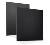 AHANDMAKER 2Pcs 2 Sizes HDPE Sheet, 3mm/6mm Thick High Density Polyethylene Sheets 300x300mm Square Solid Plastic Board for Industrial Projects Engineering Home Decoration DIY Crafts, Black