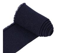 AHANDMAKER 2Pcs Cotton Stretch Rib Knit Collar Trim Fabric Dark Blue Polyester Stretchy Material 37.8in Length 1.3in Width for Sweatshirt Collar Trim Cuffs and DIY Sewing Projects