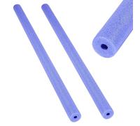 AHANDMAKER 2Pcs Floating Pool Noodles Foam Tube 59x2.6 Inch Large Hollow Noodle Bulk for Floating Craft Projects Pre Slit Clamp Protection Training Device Swimming Padding Bumper, Purple