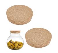 AHANDMAKER 2Pcs Large Cork Lids for Jar 3.7 to 4 Inch Wood Tapered Plugs Replacement Wine Bottle Cork Lids for Mason Jars, Glass Bottles, Wine Beer Bottle, Canning Jars and Pottery