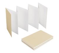 AHANDMAKER 2Pcs Watercolour Hardback Concertina Accordion-fold Design 7.5x5.1 Inch Portable Journal Watercolor Sketchbook for Painting Travel Outdoor Sketching Art Party Decor (Beige)