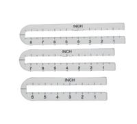 AHANDMAKER 3 Sizes Zipper Making Template Set, Unclosed Acrylic Zipper Sewing Tool, Clear Patchwork Ruler Sewing Tools Zip Pocket Template for Handcrafting Bags, Clothes Zips Jig, DIY Crafts