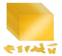 AHANDMAKER 30 Sheets Gold Embossing Foil Heavy Duty Aluminum Foil Craft Sheets for Painting Engraving Mounting Projects Halloween Christmas Decoration, 15.75in x 11.81in