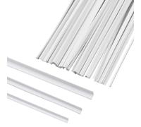 AHANDMAKER 30Pcs 3 Sizes ABS Plastic L Shape Bars Right Angle Bars, 250mm Long 2.5mm 4.5mm 5.5mm Wide Styrene White Rods for DIY Building Architectural Model Making