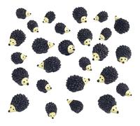 AHANDMAKER 30pcs Hedgehog Figurines Resin Mini Mushroom Accessories 0.79x0.51inch Tiny Animal Statues for Terrarium Fairy Garden Thanksgiving Christmas Home Decor