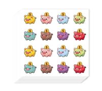 AHANDMAKER 320Pcs Piggy Bank Stickers, Cute Colorful Pig Money Box Self-Adhesive Planner Stickers Waterproof Paper Decals for Laptop Water Bottle Planner Scrapbook Crafts Party Decor Gifts