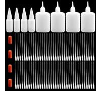 AHANDMAKER 4 Pack Glue Tips with Bottle Glue Applicator with Micro Tips Durable Plastic Bottle Dispenser Needle Tip Tool for 3D Models Building Wood Crafts Home