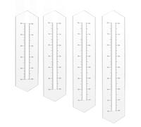 AHANDMAKER 4 Sizes Zipper Making Template Set, Acrylic Zipper Sewing Tool, Clear Patchwork Ruler Sewing Tools Zip Pocket Template for Handcrafting Bags, Clothes Zips Jig, DIY Crafts