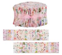 AHANDMAKER 40 Strip Quilting Strips for Crafting, and Sewing, Flower Pattern Jelly Roll Fabric Strips 2.56 Inch Patchwork Quilting Strips for DIY Craft, Home Decor