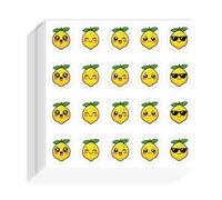 AHANDMAKER 400Pcs Self-Adhesive Kawaii Lemon Stickers, Waterproof Cute Cartoon Lemon Face Planner Stickers Summer Fruit Theme Decorative Paper Decals for Laptop Water Bottle Scrapbook Crafts Gifts