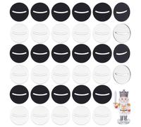 AHANDMAKER 40Pcs 2 Colors Paper Miniature Bases, 1 Inch Game Card Stand with 1.7mm Slot Paper Figure Holder for Table Top War Game Birthday Party Decorations, Black & Clear 25mm