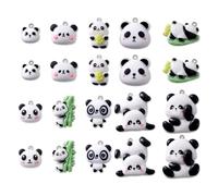 AHANDMAKER 44pcs 11 Styles Cartoon Resin Panda Cute 3D Charms, Bulk Flatback Lightweight Bear Charm Colorful Animal Beads for Jewelry Making Bracelet Pendant Craft Supplies DIY Accessories