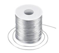 AHANDMAKER 492.13 Yards Rattail Satin Cord, 1mm Polyester Trim Cord Beading String Thread for Chinese Knot, Braid Hair, Macrame, Friendship Bracelet, Jewelry Making, Gray