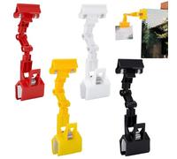 AHANDMAKER 4Pcs Adjustable Document Holder, 4 Colors Flexible Rotatable Paper Holder for Typing, Clip On Sign for Table Top, Copy Paper Holder Clip for Computer Monitor Canvas Clamp