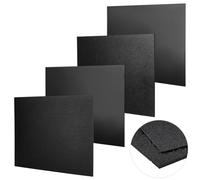 AHANDMAKER 4Pcs Black ABS Plastic Sheet 16"x12" High Tensile and Impact Strength Moldable Plastic Sheet DIY Material for DIY Projects, Home Decor, Handicrafts (1.5mm/3mm Thick)