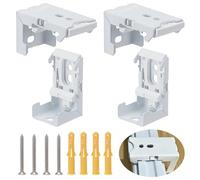 AHANDMAKER 4Pcs Heavy Duty Roman Blind Brackets, White Iron Window Shade Holders with Screws Easy Install Adjustable Curtain Hardware Support for Living Room Bedroom Window Blinds and Shades