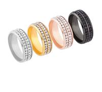 AHANDMAKER 4Pcs Mens Tie Ring, 4 Colors Tie Holder Crystal Necktie Ring Rhinestone Tie Ring Solid Tie Tacks Accessories for Wedding Jewelry Gift