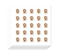 AHANDMAKER 500Pcs Self-Adhesive Planner Stickers, Lion Stickers Cute Lion Paper Decals for Planner Calendar Scrapbook Crafting Arts Party Decor Gift Bag Seal Theme Party Decor DIY, 0.5 Inch