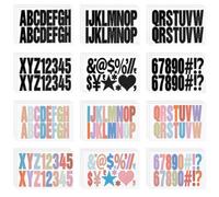 AHANDMAKER 540pcs 2colors Bulletin Board Letters 36 Sheets Large Letter Stickers 2.5" Self Adhesive Number Sticker for Bulletin Board Poster Party Scrapbook Mailbox Home Door Wall Decor