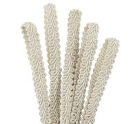 AHANDMAKER 55 Yards Woven Braid Trim 1/2 inch Polyester Lace Trim Ribbon Basic Fringe Decorative Gimp for Costume DIY Crafts Sewing Curtain Decoration Jewelry Making Accessories, Light Yellow