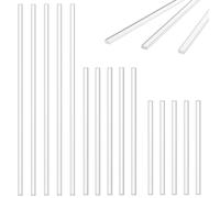 AHANDMAKER 55Pcs Acrylic Lollipop Sticks Flat Clear Sticks for Cake Toppers Clear Sticks Reusable Ice Cream Stick for DIY Crafts Cake Pops for Candy Chocolate Cookie Dessert