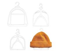AHANDMAKER 6 Pcs Hat Rack Hangers, 3 Style Clear Plastic Hat Storage Rack Hat Organizer, Display Hanger for Winter Beanie Hat Baseball Caps Scarves Belt Ties Towels Handbags Clothes