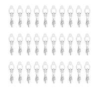 AHANDMAKER 60Pcs Antique Silver Fertility Goddess Charms, Vintage Spiral Goddess Shape Pendants Metal Dangle Charm for Jewelry Making Necklaces Bracelets Earrings Keychains DIY Crafts Gifts