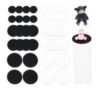 AHANDMAKER 60PCS Round Figure Stands 25mm 40mm 50mm Acrylic Miniature Bases 2mm Thick Stand Bases for Wargaming Boardgaming and Collectible Figures, Black & Clear