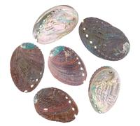 AHANDMAKER 6Pcs Large Abalone Shell, 3.1-3.3 Inch Natural Abalone Shell Smudge Bowls Iridescent Seashell Incense Holders for Smudge Sticks Home Decorations Art Crafts Trinkets Display