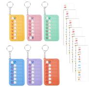 AHANDMAKER 6Pcs Reminder Board, 6 Colors ABS Plastic Chore Chart Portable Visual Schedule Boards with List Cards Stickers Detachable Daily Task Planner Pads for Home Routine Planning