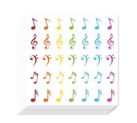 AHANDMAKER 700Pcs Self-Adhesive Planner Stickers, Musical Note Stickers Cute Music Theme Paper Decals for Planner Calendar Scrapbook Crafting Arts Gift Bag Seal Theme Party Decor 90x90mm