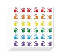 AHANDMAKER 720 Pieces Self-Adhesive Colored Handprints Labels Stickers, 0.5 Inch Watercolor Palm Marks Stickers for Planner Calendar Scrapbooking Crafting Party Decor Gift Bag Seal