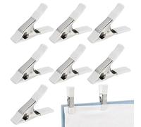 AHANDMAKER 7pcs 4" Spring Clip Background Clips Clamp White Heavy Duty Spring Metal Spring Clamps Wedding Dress Spring Clamps for Crafts Holding Up a Backdrop Tarp Paper Fabric Bridal Veils Canvas