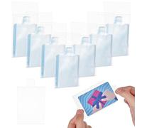 AHANDMAKER 800Pcs Tabbed Card Sleeves, Clear Trading Card Sleeves Holders with Easy Pull Tab 2.56 x 3.54 Inch Plastic Cards Protectors for Grading Submission Sports Cards Organization