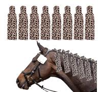 AHANDMAKER 8Pcs Horse Mane Protector Tail Bags for Horses Polyester Mane Cover Mixed Colors Durable Grooming Supplies for Show Training Thanksgiving Christmas Decoration 3.9in x15.7in