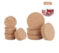 AHANDMAKER 8Pcs Tapered Cork Stoppers for Bottles, 2 Sizes Wooden Wine Bottle Cork Stoppers, Large Tapered Cork Plugs Replacement Corks for Crafts, Mason Jars, Glass Bottles, Canning Jars and Pottery