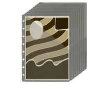 AHANDMAKER 9Pcs Discbound Pocket Dividers, 8.62x6.22 Inches Disc Binder Dividers Planner Inserts Pocket Folder Gray Rectangular PP Discbound Notebook Accessories for Office Home School Organization