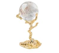 AHANDMAKER Crystal Ball Stand, Tree Shape Sphere Display Holder for 40 to 60mm Crystal Balls Metal Globe Stone Stands for Displaying Glass Balls Natural Rocks Marbles Home Decoration, Golden