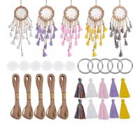 AHANDMAKER DIY Dream Catcher Kits, Handmade Small Dream Catchers Craft Supplies Bohemian Hanging Ornaments Making Kit for Bedroom Living Room Window Mirror Wall Home Decorations DIY Crafts Gifts