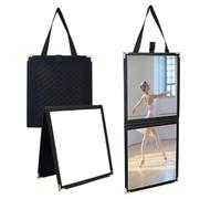 AHANDMAKER Foldable Travel Hanging Mirror Portable Full Length Mirror for Backstage Dance Competition Must Haves Portable Mirror with Over the Door Hanging Hook for Dance Bag Home Fitness