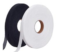 AHANDMAKER Fusible Knit Stay Tape, No Sew Hemming Tape Fabric Adhesive Single Side Adhesive Knit Interfacing for Shoulder Seams Pant Hems Curtains(White 0.5" 109yards+Black 0.5" 109yards)
