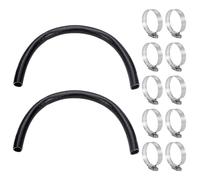 AHANDMAKER Gasoline Fuel Filler Hose 1 7/8" ID with 10 Adjustable Clamp Set Black Hose Temperature Resistant for Car Truck Fuel Line Replacement Racing Vehicles Automotive Care Decoration