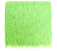 AHANDMAKER Green Faux Fur Fabric, 20x20 Inches Fluffy Fuzzy Fur Cuts, Shaggy Fur Square Patches, Plush Fur Squares for DIY Crafts Christmas Winter Costume Pillow Rug Cushion Seat Pads Decor