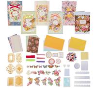 AHANDMAKER Handmade Greeting Card Making Kits, DIY Thank You Card Set Flowers Theme Paper Envelopes Cards Stickers for Christmas Thanksgiving Mother's Day Birthday Gifts Crafts Decorations